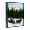 Stupell Industries Sleigh Ride Carrying Trees Framed Giclee, design by Wind River Studios